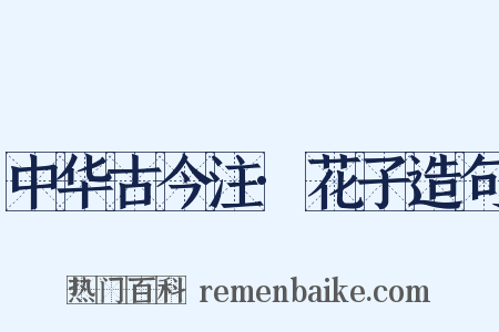 中华古今注·花子造句是什么意思的图片